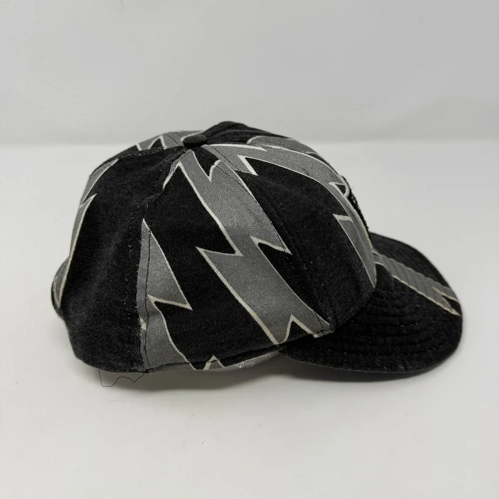 Vintage Raiders Hat Cap Snapback Mens NFL Shockwave Bolt Lightning